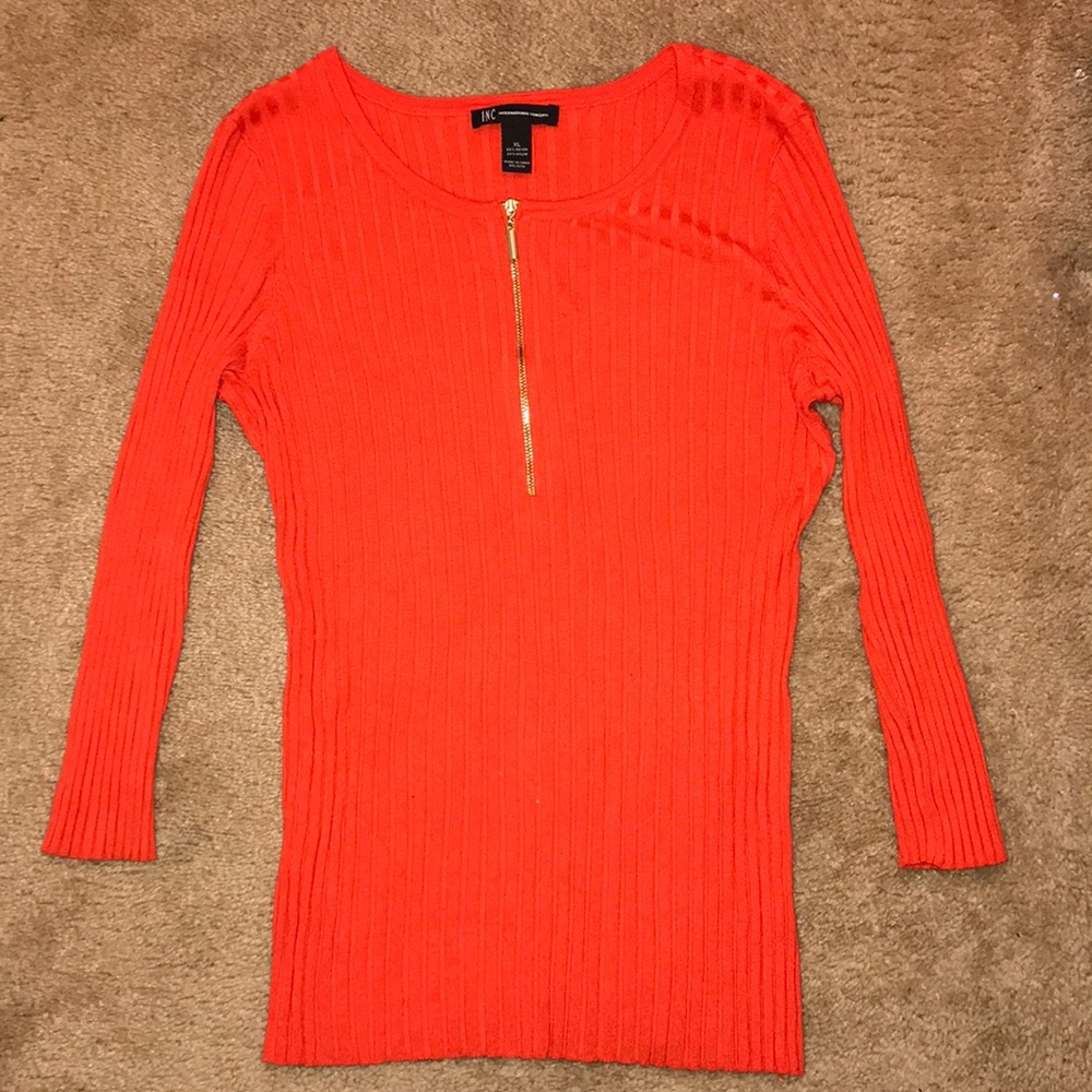 Orange INC sweater new without tags! Very stretchy
